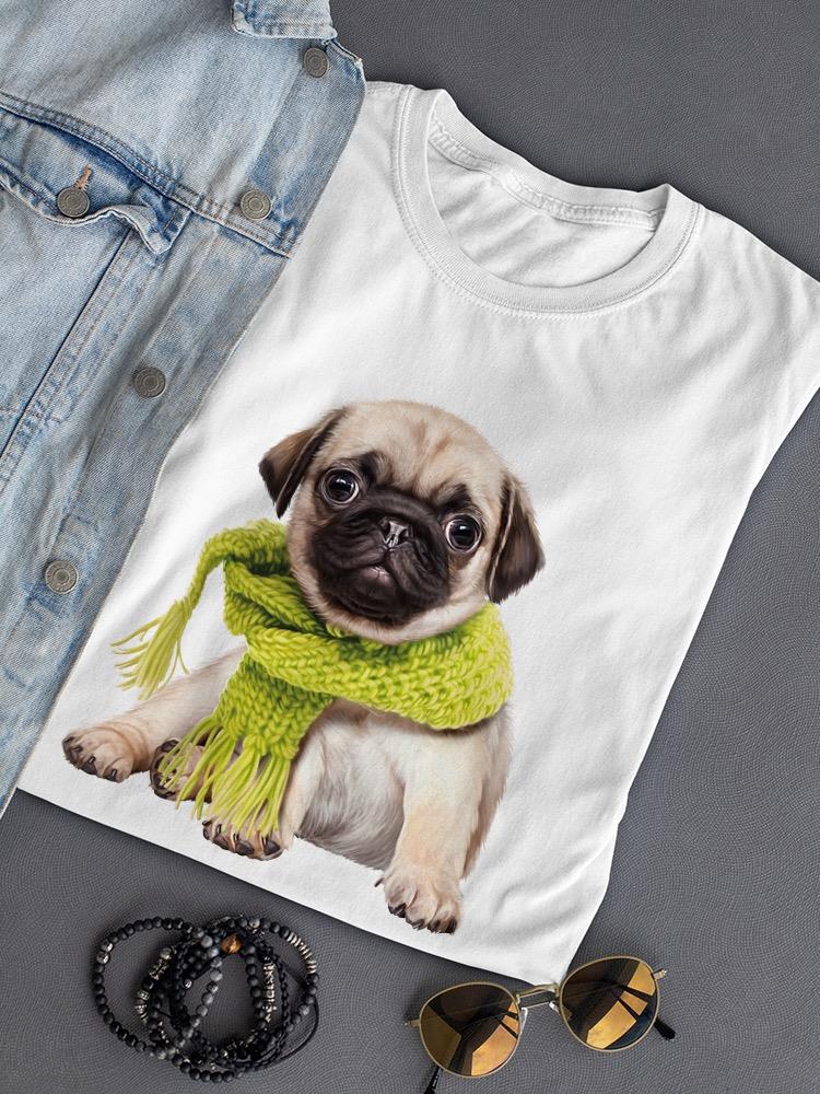 Pug Puppy With A Scarf T-shirt -SPIdeals Designs