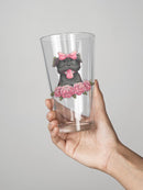 Pug Dog With Flowers Pint Glass -SPIdeals Designs