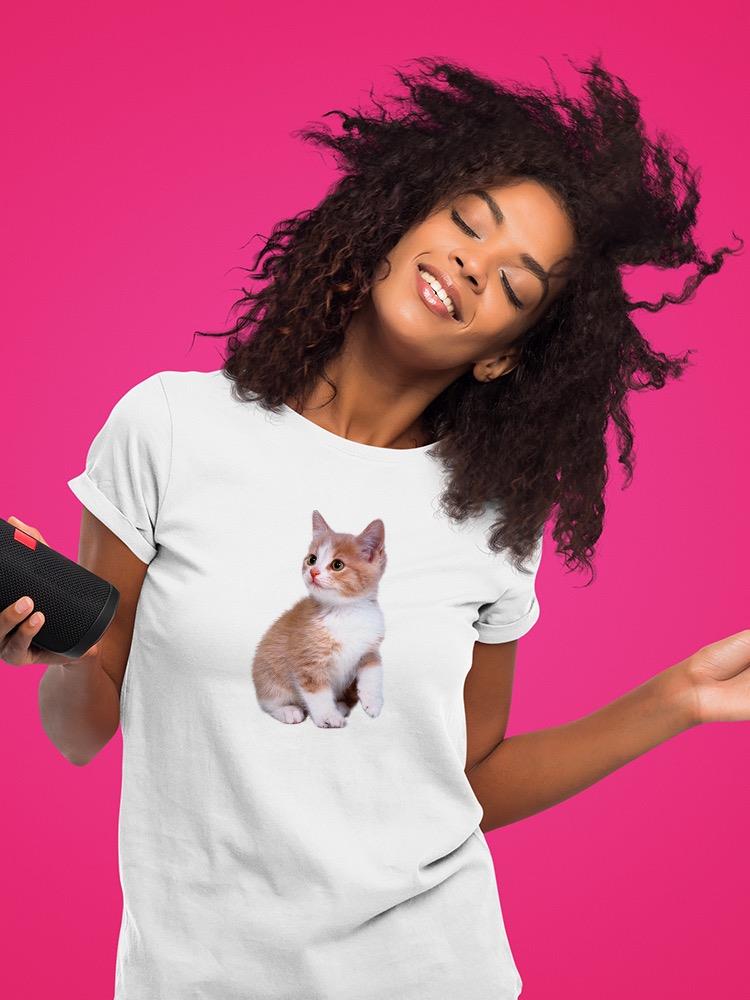 Cute Sitting Kitten T-shirt -SPIdeals Designs