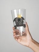 French Bulldog With A Crown Pint Glass -SPIdeals Designs