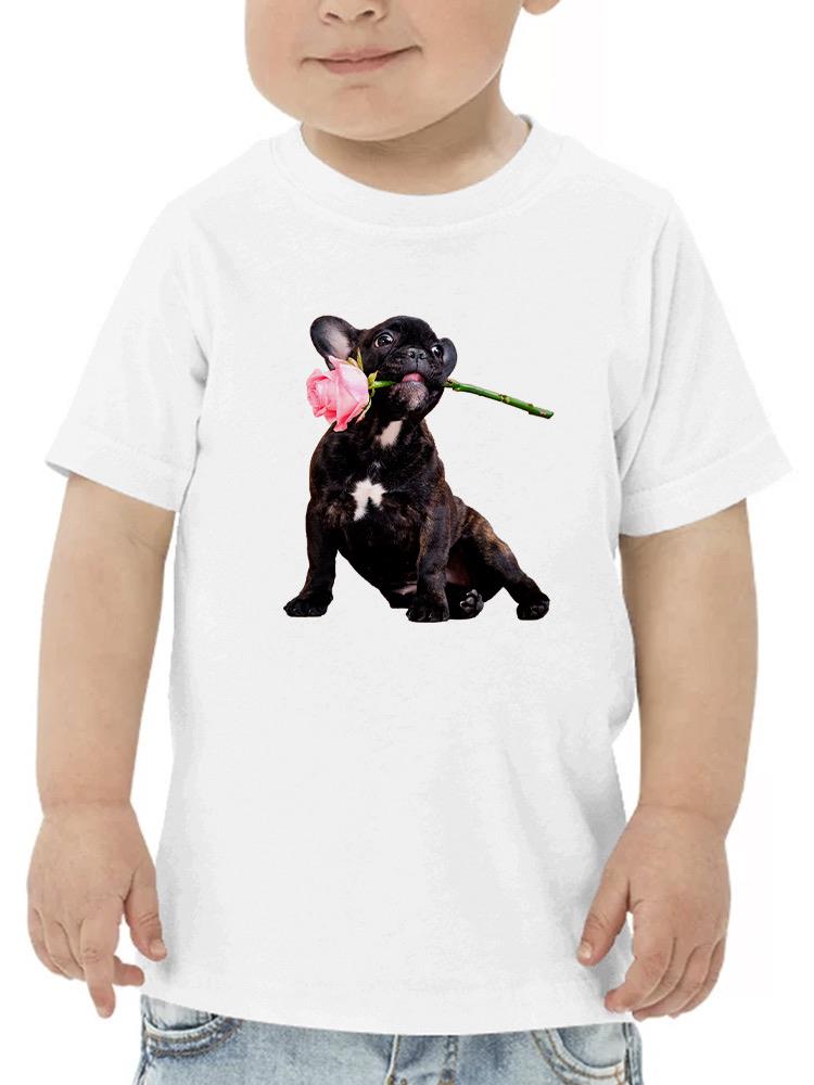 French Bulldog With Flower T-shirt -SPIdeals Designs