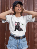 French Bulldog With Flower T-shirt -SPIdeals Designs