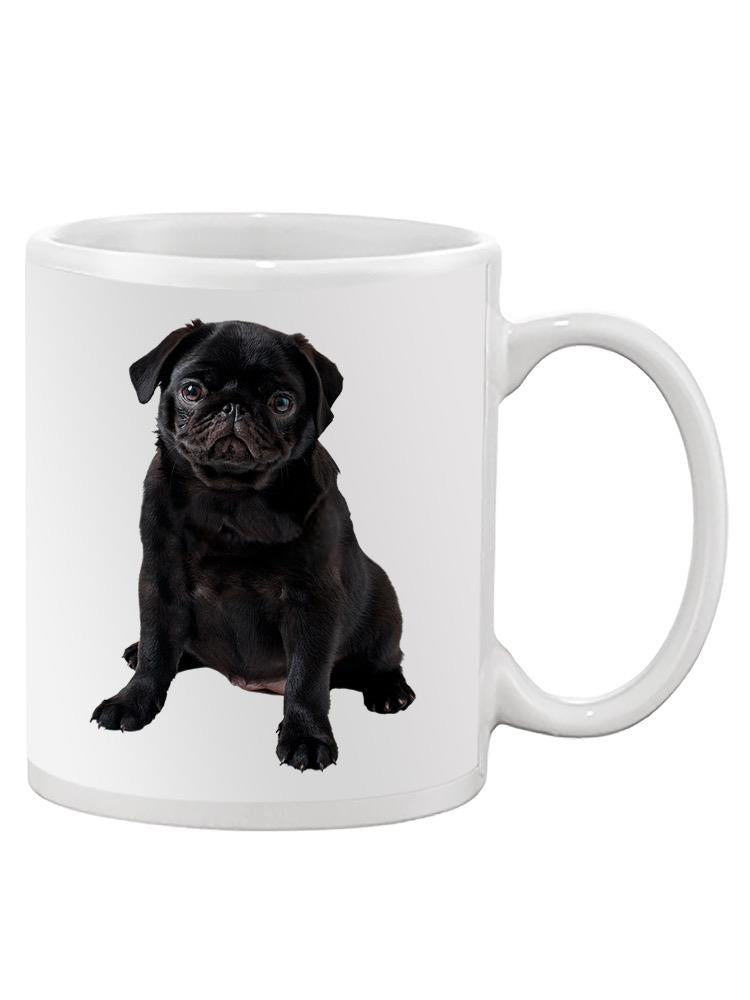 Sitting Black Pug Mug -SPIdeals Designs