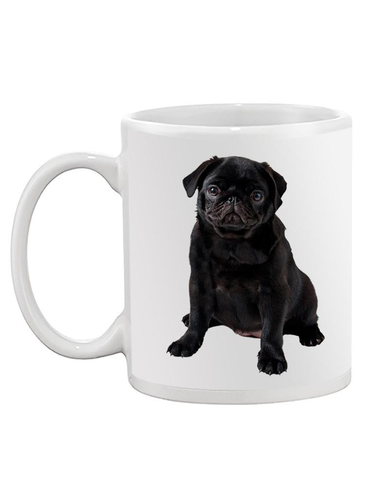 Sitting Black Pug Mug -SPIdeals Designs