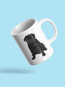 Sitting Black Pug Mug -SPIdeals Designs