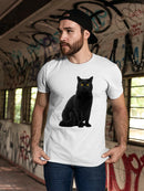 Sitting Black Cat T-shirt -SPIdeals Designs