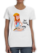 Woman And Kitten Best Friends T-shirt -SPIdeals Designs