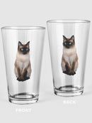 Cute Kitten Sitting Pint Glass -SPIdeals Designs