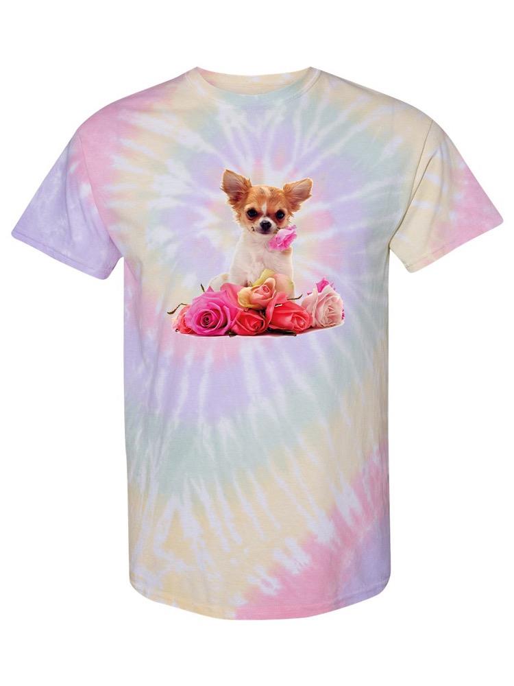 Chihuahua With Flowers Tie Dye Tee -SPIdeals Designs