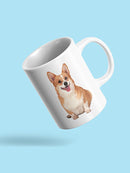 Cute Corgi Dog Sitting Mug -SPIdeals Designs