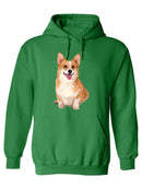 Cute Corgi Dog Sitting Hoodie -SPIdeals Designs