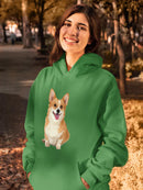 Cute Corgi Dog Sitting Hoodie -SPIdeals Designs