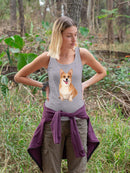 Cute Corgi Dog Sitting T-shirt -SPIdeals Designs