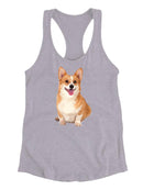 Cute Corgi Dog Sitting T-shirt -SPIdeals Designs