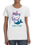 Wish Cat Unicorn Mermaid T-shirt -SPIdeals Designs
