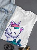 Wish Cat Unicorn Mermaid T-shirt -SPIdeals Designs