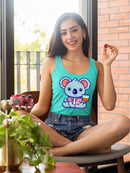 Koala With A Drink Racerback Tank -SPIdeals Designs