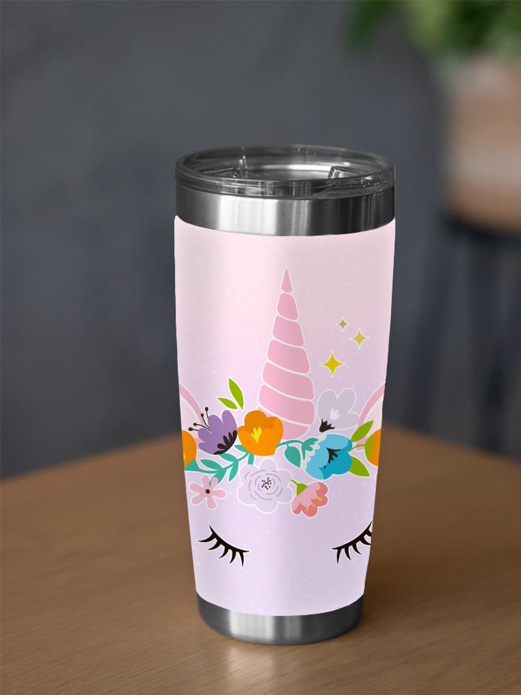 Unicorn With Flowers. Tumbler -SPIdeals Designs