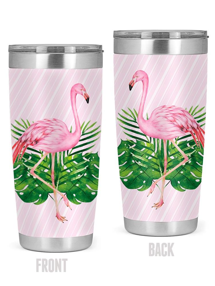 Flamingo And Leaves. Tumbler -SPIdeals Designs