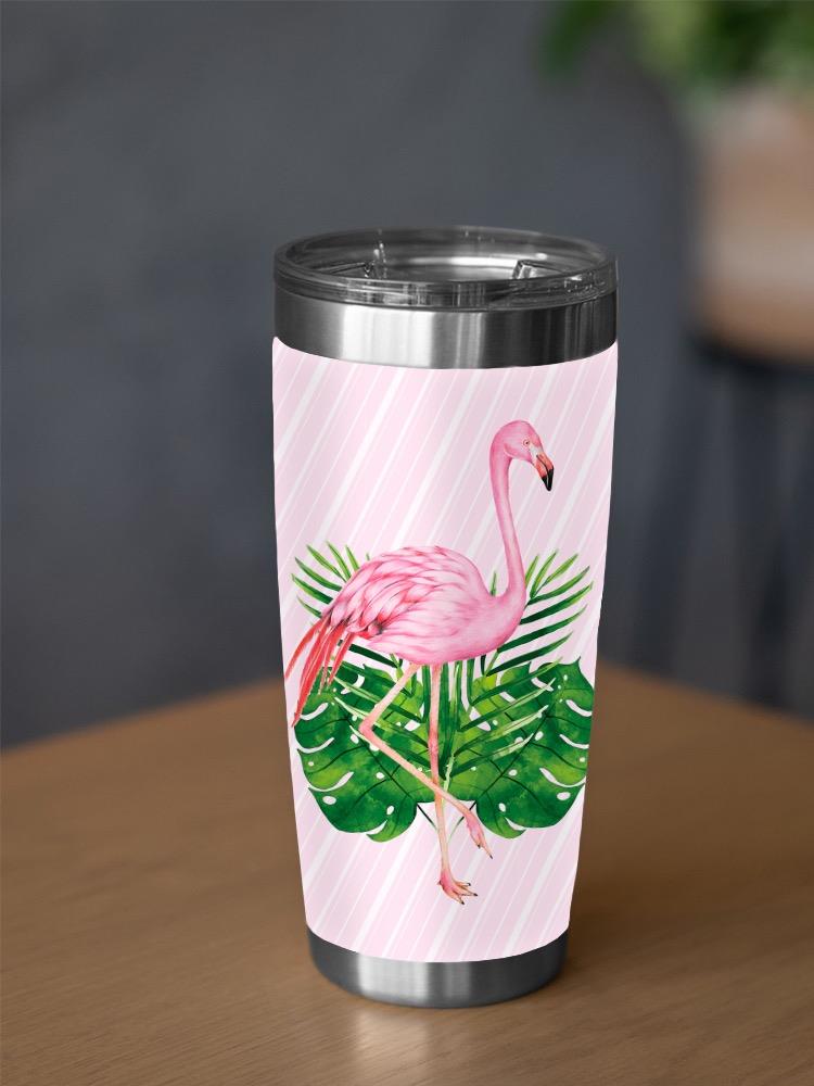 Flamingo And Leaves. Tumbler -SPIdeals Designs
