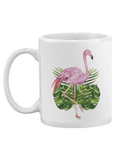 Flamingo And Leaves Mug -SPIdeals Designs