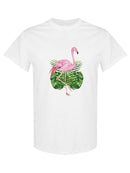 Flamingo And Leaves T-shirt -SPIdeals Designs