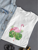 Flamingo And Leaves T-shirt -SPIdeals Designs