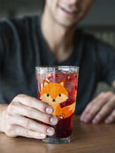 Cute Sitting Fox Pint Glass -SPIdeals Designs