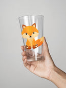 Cute Sitting Fox Pint Glass -SPIdeals Designs