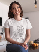Mom And Baby Elephant T-shirt -SPIdeals Designs