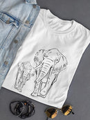 Mom And Baby Elephant T-shirt -SPIdeals Designs