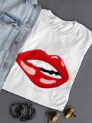 Red Lips Biting. T-shirt -SPIdeals Designs
