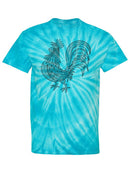 Chicken Pattern Tie Dye Tee -SPIdeals Designs