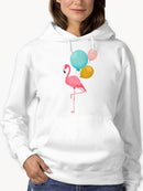 Flamingo With Balloons Hoodie -SPIdeals Designs
