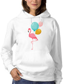 Flamingo With Balloons Hoodie -SPIdeals Designs