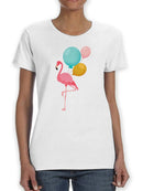 Flamingo With Balloons T-shirt -SPIdeals Designs