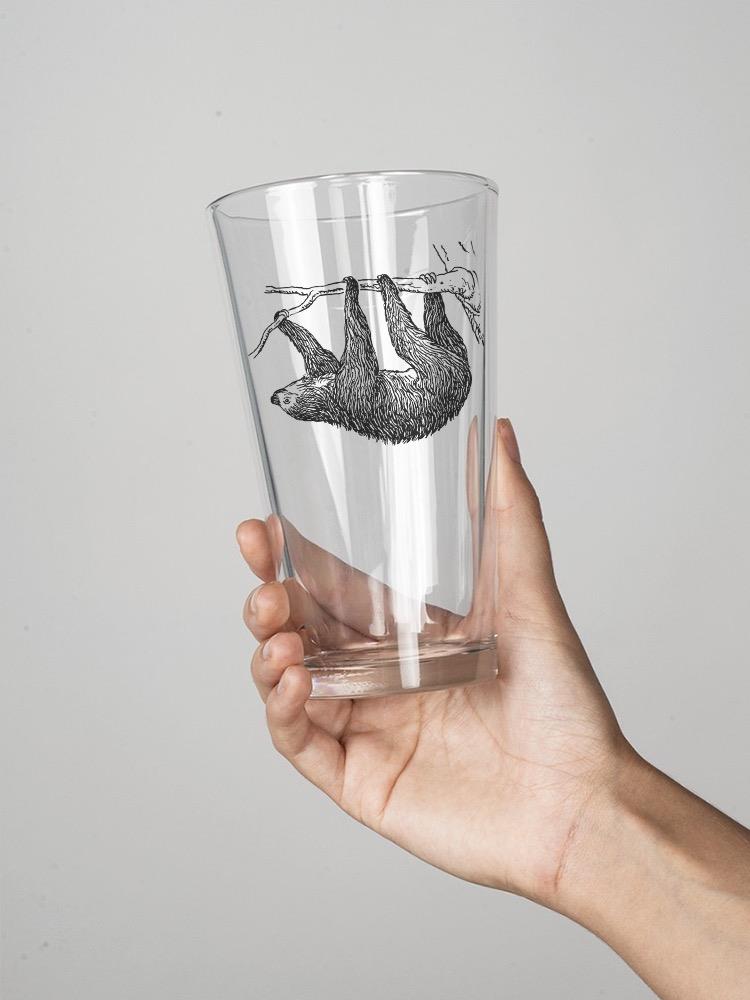 Hanging Sloth Pint Glass -SPIdeals Designs