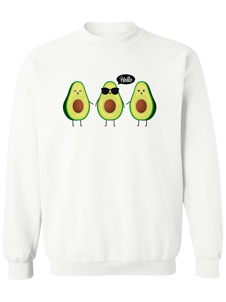 Avocado Greeting Hoodie or Sweatshirt -SPIdeals Designs
