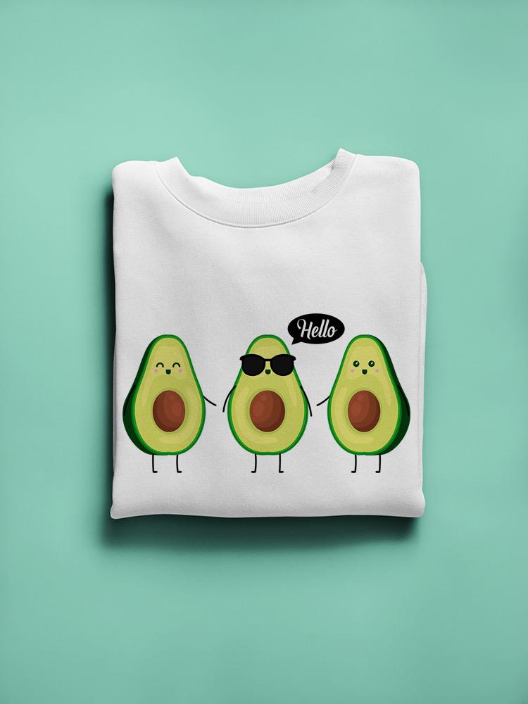Avocado Greeting Hoodie or Sweatshirt -SPIdeals Designs