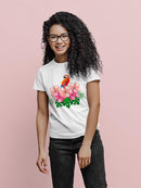 Flowers And A Bird T-shirt -SPIdeals Designs
