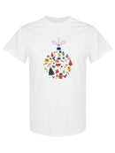 Christmas Bulb With Icons T-shirt -SPIdeals Designs