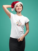 Christmas Bulb With Icons T-shirt -SPIdeals Designs