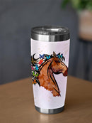 Brown Horse With Butterflies Tumbler -SPIdeals Designs