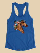 Portrait Of A Horse Racerback Tank -SPIdeals Designs