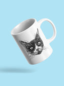 Cat Face Sketch Mug -SPIdeals Designs