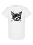 Cat Face Sketch T-shirt -SPIdeals Designs