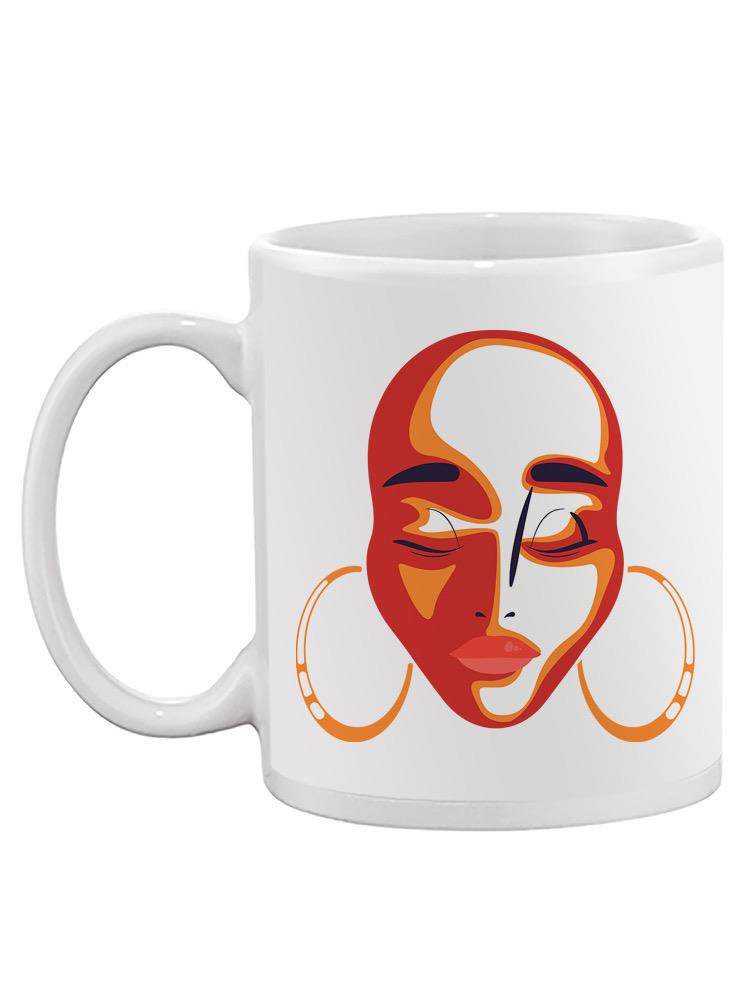 Woman's Face With Earrings Mug -SPIdeals Designs