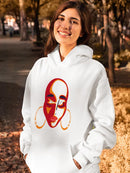 Woman's Face With Earrings Hoodie -SPIdeals Designs