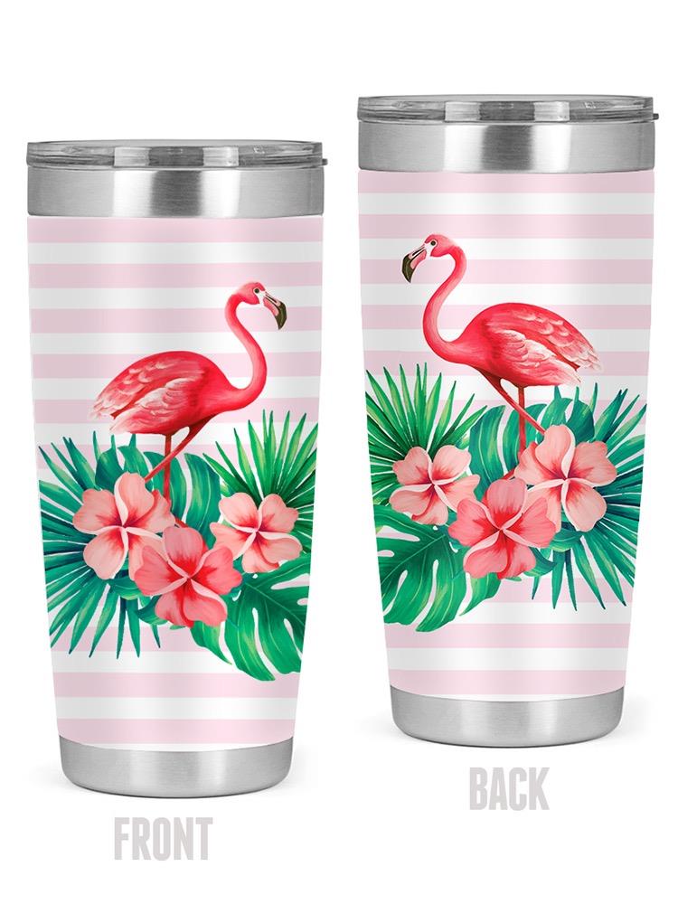 Flamingo On Plants Tumbler -SPIdeals Designs