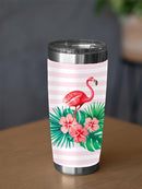 Flamingo On Plants Tumbler -SPIdeals Designs
